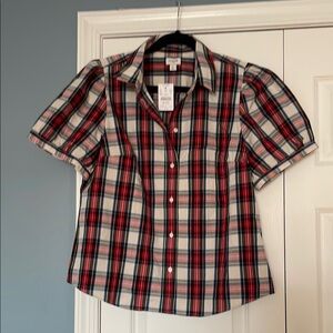 NWOT Plaid Button-Up Shirt